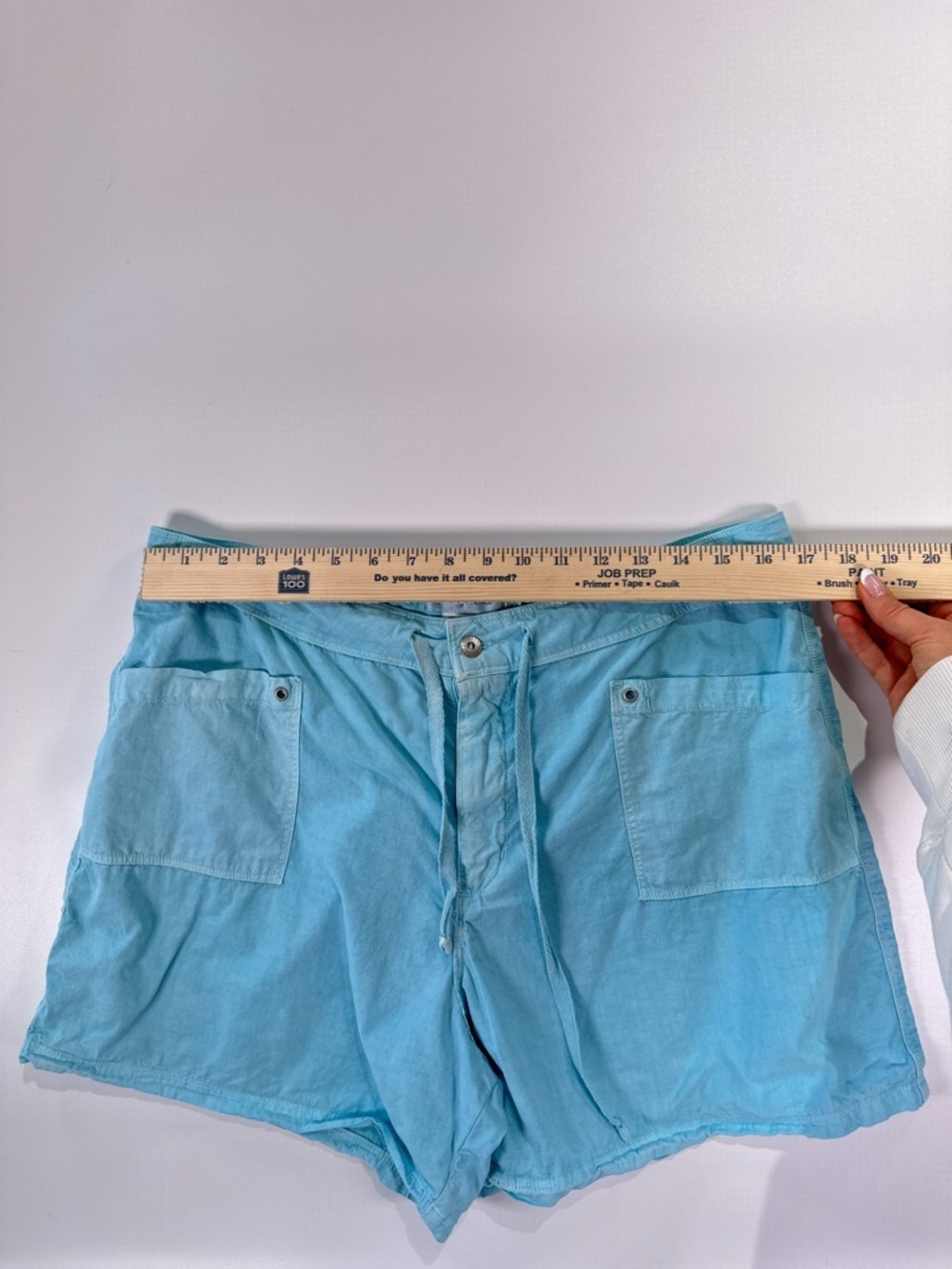 Fresh Produce Women’s Lorlin Cotton Drawstring Shorts Aqua XL - Picture 6 of 9